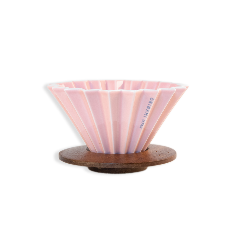 Origami Medium Sakura Pink Dripper with Holder-Stumptown Coffee